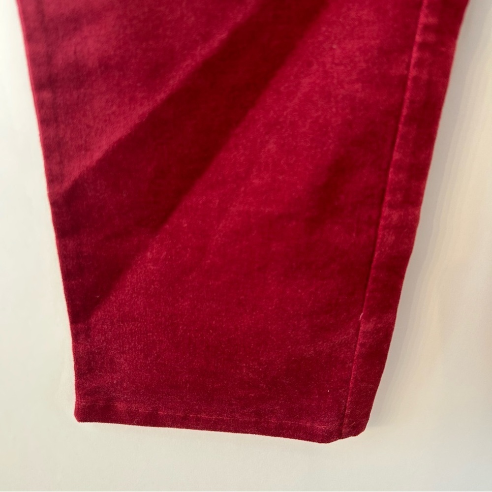 *NWOT* Denim & Co. Women’s Cranberry Soft Stretch Velvet Straight Leg Pant, M - Picture 6 of 10